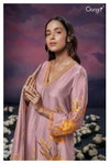 Adeline 2252 By Ganga Silk Organza Printed Dress Material Catalog